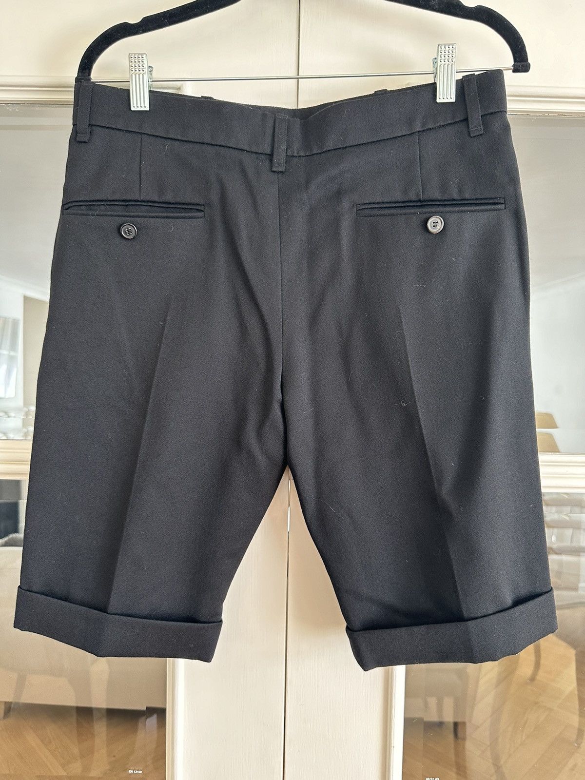 Balmain Black Wool Shorts Size US 28 / EU 44 - 2 Thumbnail