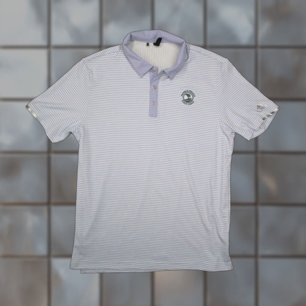 Adidas ADIDAS GOLF Shirt Mens Large Purple Primegreen Performance Polo Pebble Beach Golf Size US L / EU 52-54 / 3 - 1 Thumbnail