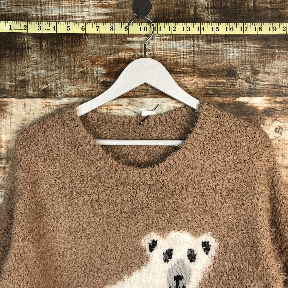 Homespun Knitwear × Japanese Brand Japanese Brand bear Brown Knitwear #A1766 Size L / US 10 / IT 46 - 4 Thumbnail