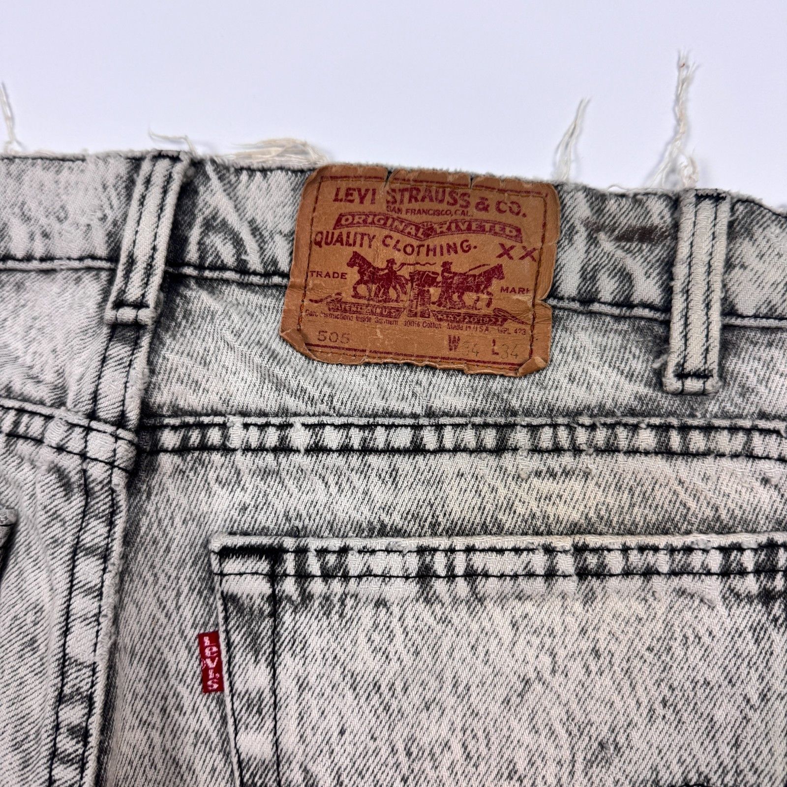 Levi's Vtg Levi's 505 Acid Wash USA Distressed Jeans 32 Size US 32 / EU 48 - 16 Thumbnail
