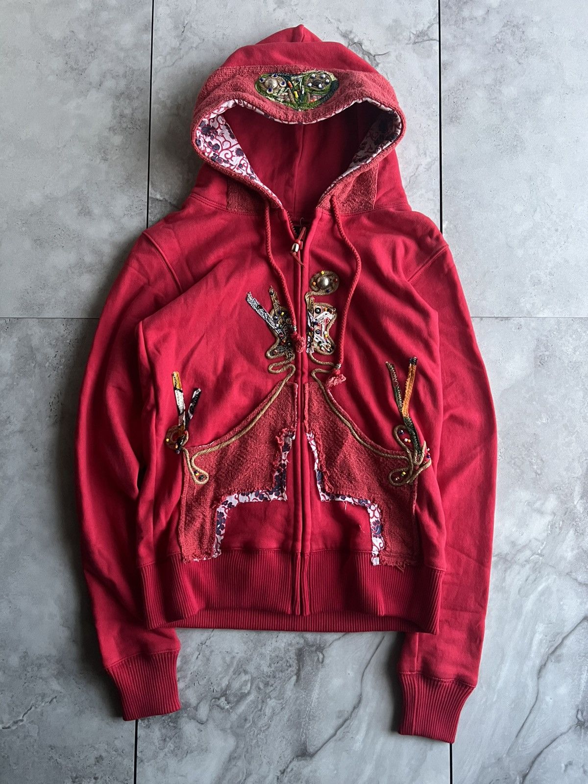 Japanese Brand La Gate Beaded Embroidered “Gekko” Hoodie Size US S / EU 44-46 / 1 - 1 Thumbnail