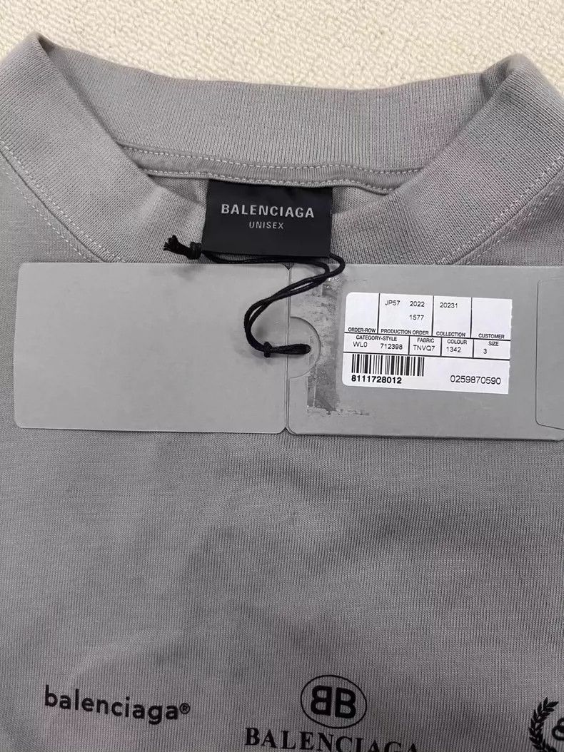 Balenciaga Balenciaga Logo Printed Crew Neck Short Sleeve Tee Size US L / EU 52-54 / 3 - 5 Thumbnail