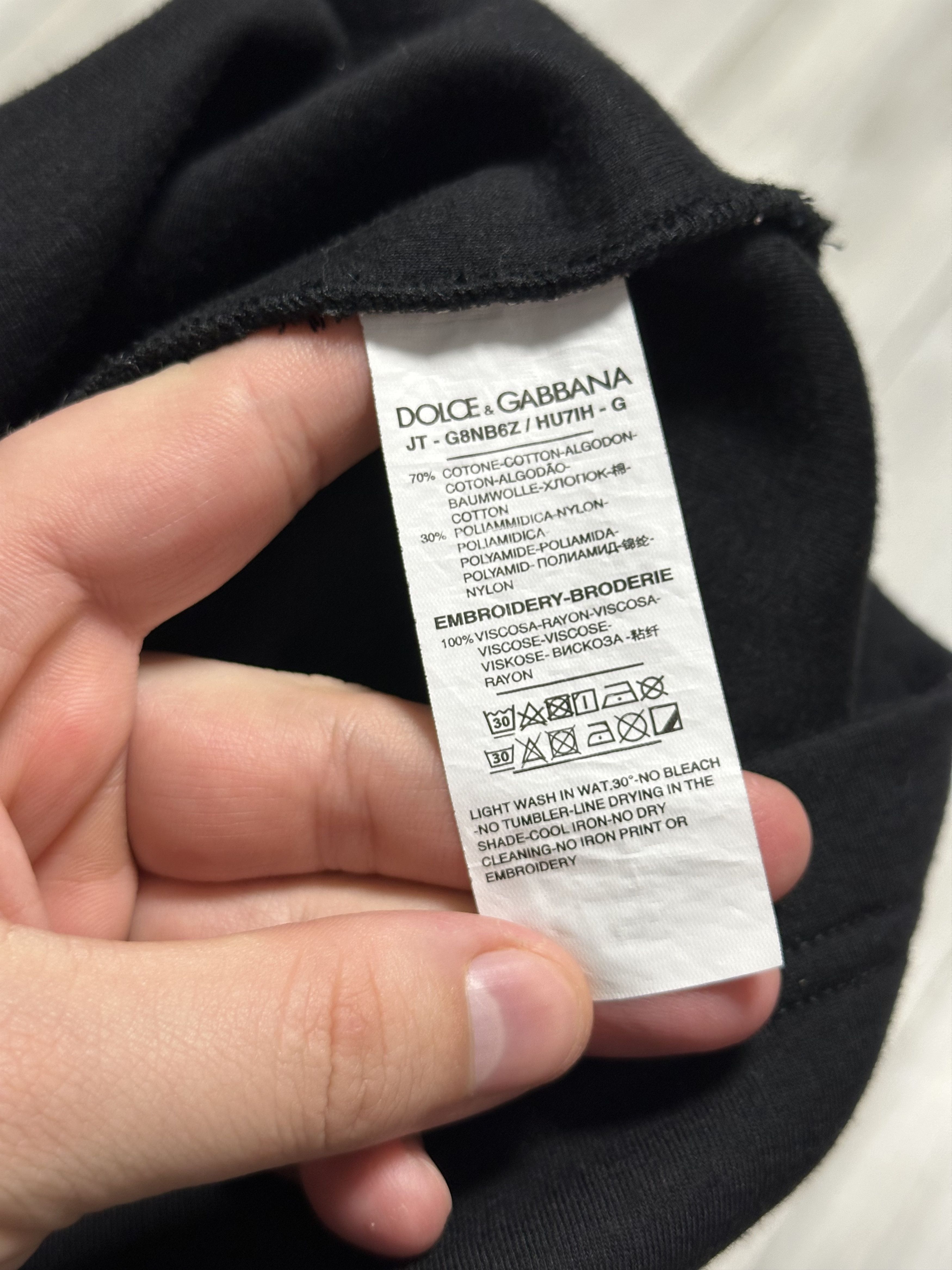 Dolce & Gabbana DOLCE & GABBANA T-shirt Black Logo Cotton Crewneck IT46 / S Size US S / EU 44-46 / 1 - 4 Thumbnail
