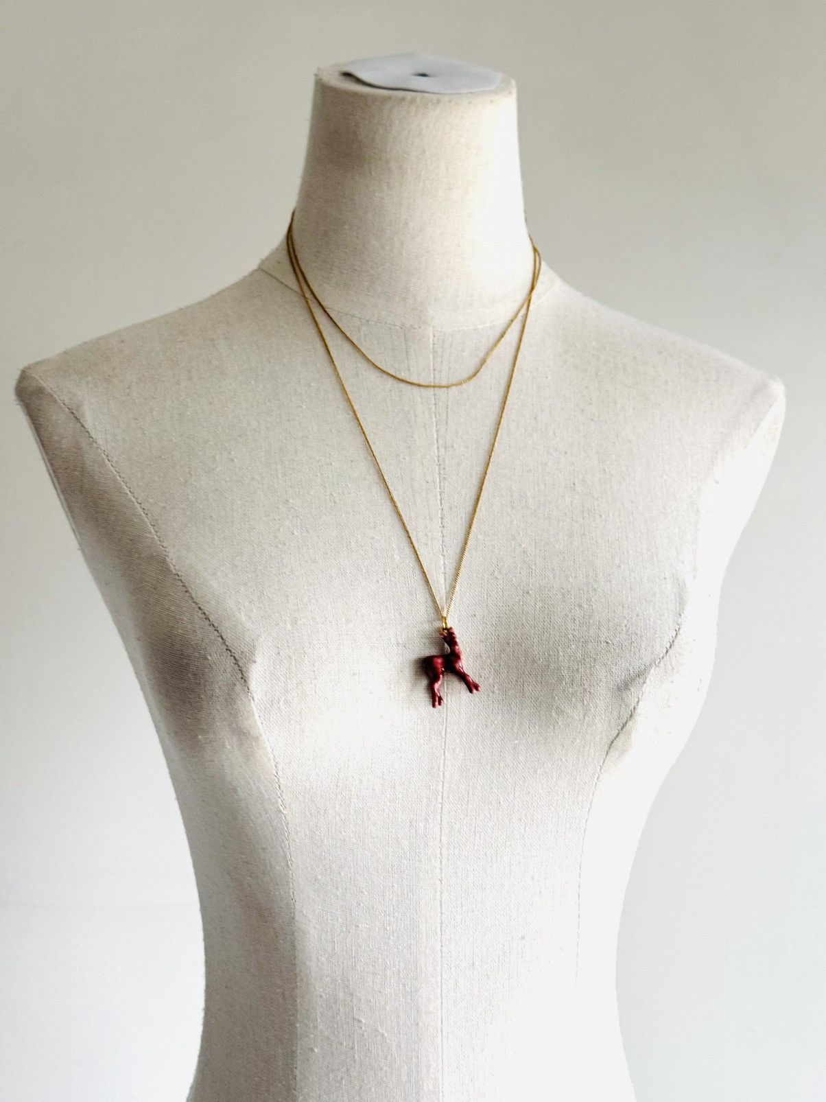 Celine Celine F/W 2015 Hind enamel deer necklace Philo era Size ONE SIZE - 6 Thumbnail