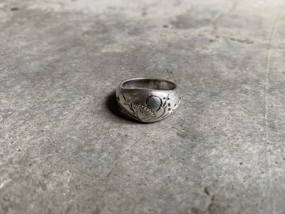 Sterling Silver 10gram Flower Grave Silver Ring 925 size 16 Size ONE SIZE - 3 Thumbnail