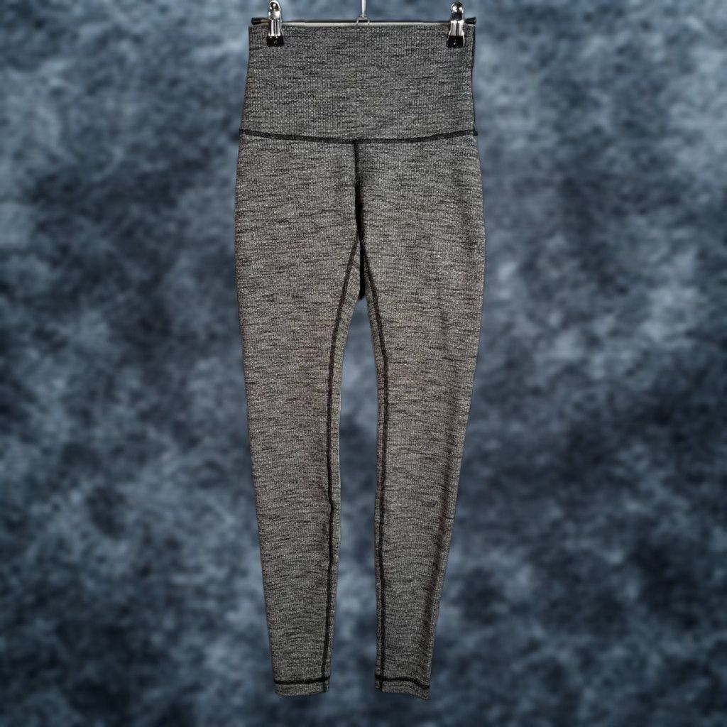 Lululemon Lululemon Leggings Womens Size 4 Black White Heathered High-Waisted Athletic Activewear Skinny Inseam 27 in Yoga Size 27" / US 4 / IT 40 - 1 Thumbnail