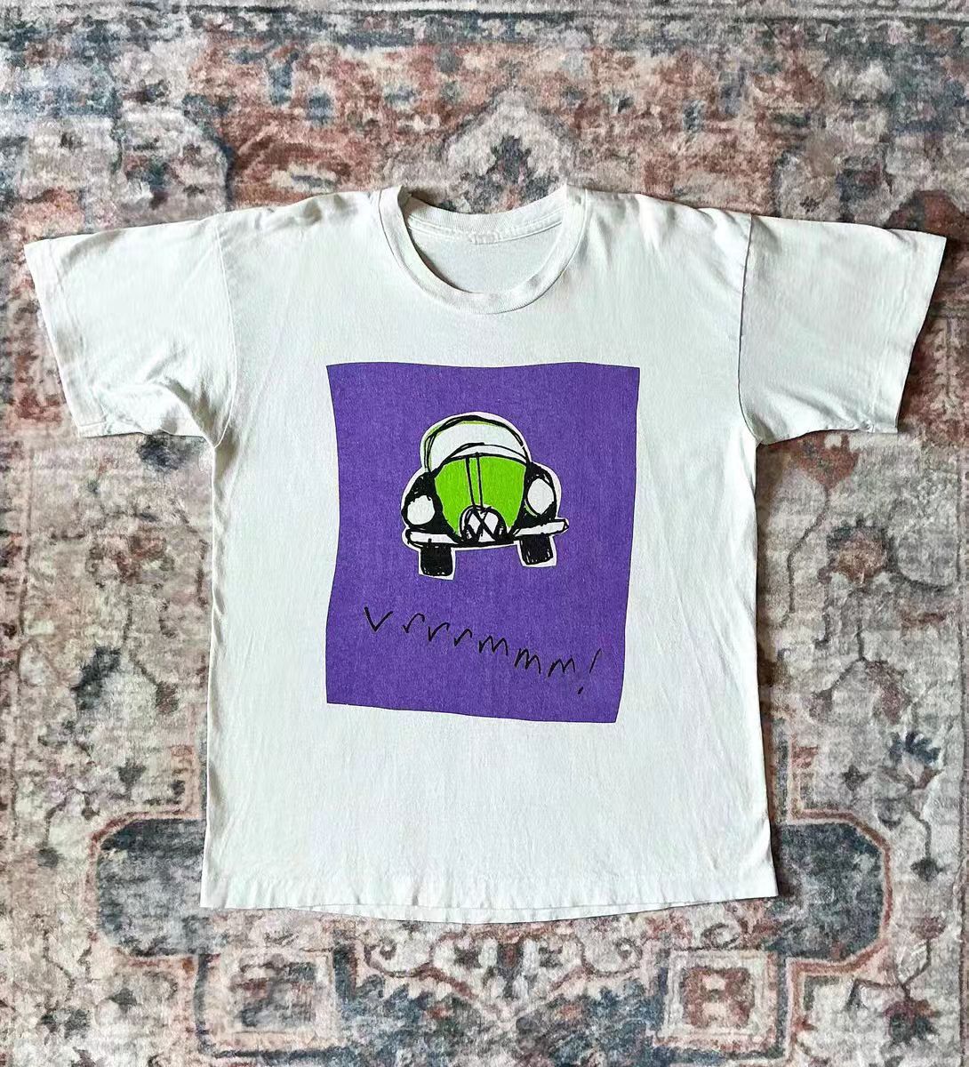 Vintage White washed vintage car print t-shirt Size US M / EU 48-50 / 2 - 1 Thumbnail