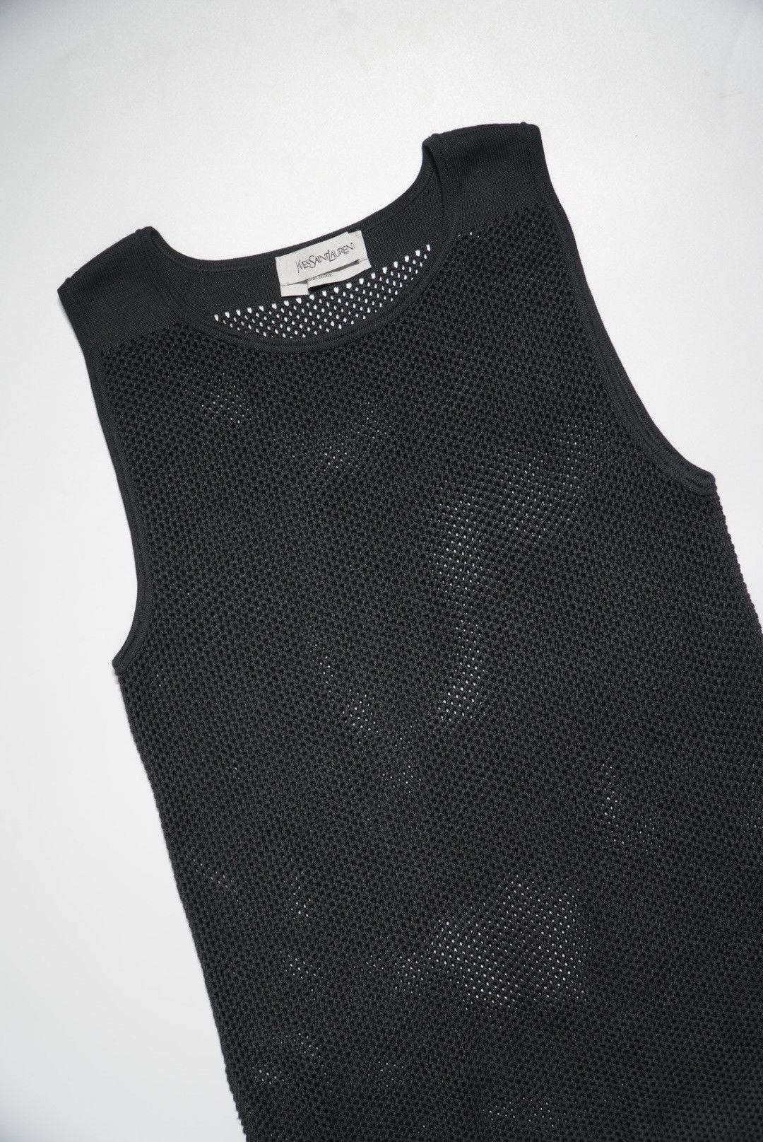 Yves Saint Laurent Yves Saint Laurent Black Mesh Knit Tank Top Size US M / EU 48-50 / 2 - 4 Thumbnail