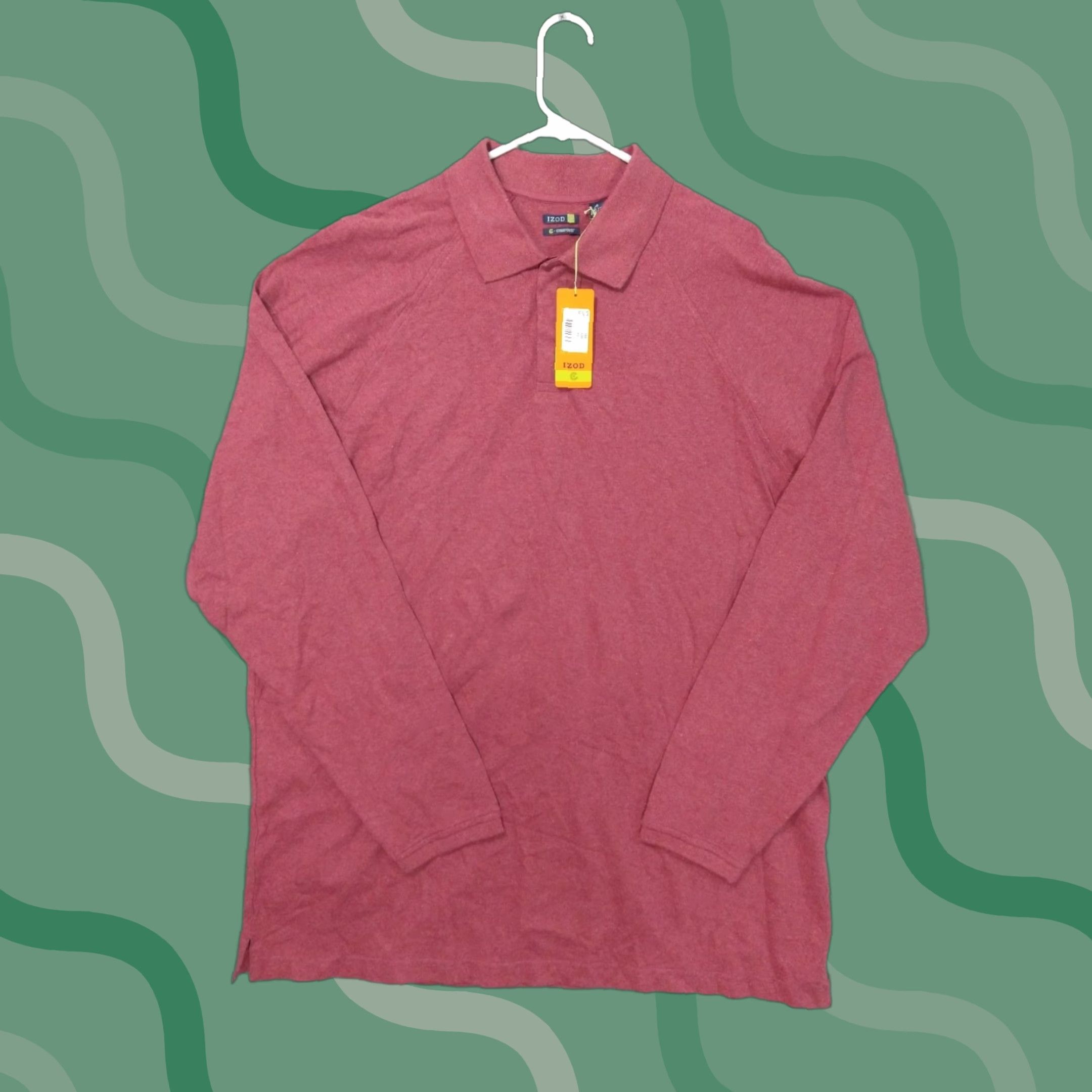 Izod IZOD Polo Shirt Mens 2XL Red Long Sleeve Cotton G Comfortable Classic Preppy Casual Polo Shirt Mens 2XL Red Size US XXL / EU 58 / 5 - 1 Thumbnail