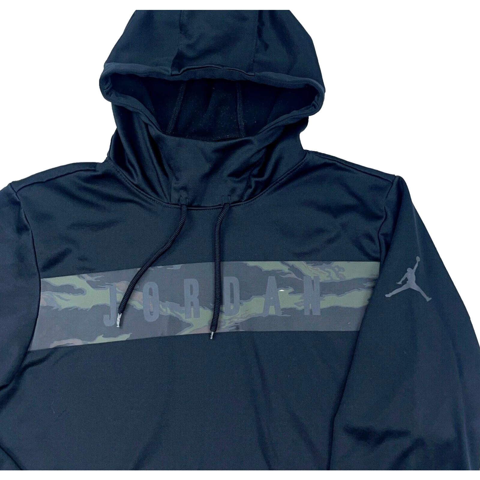 Jordan Brand Jordan Hoodie Men Small Black Sweatshirt Jum Man Camo Logo Performance Shirt Hoodie Pockets Graphic Print Logo Men XS S Regular Black Jordan Size US S / EU 44-46 / 1 - 3 Thumbnail