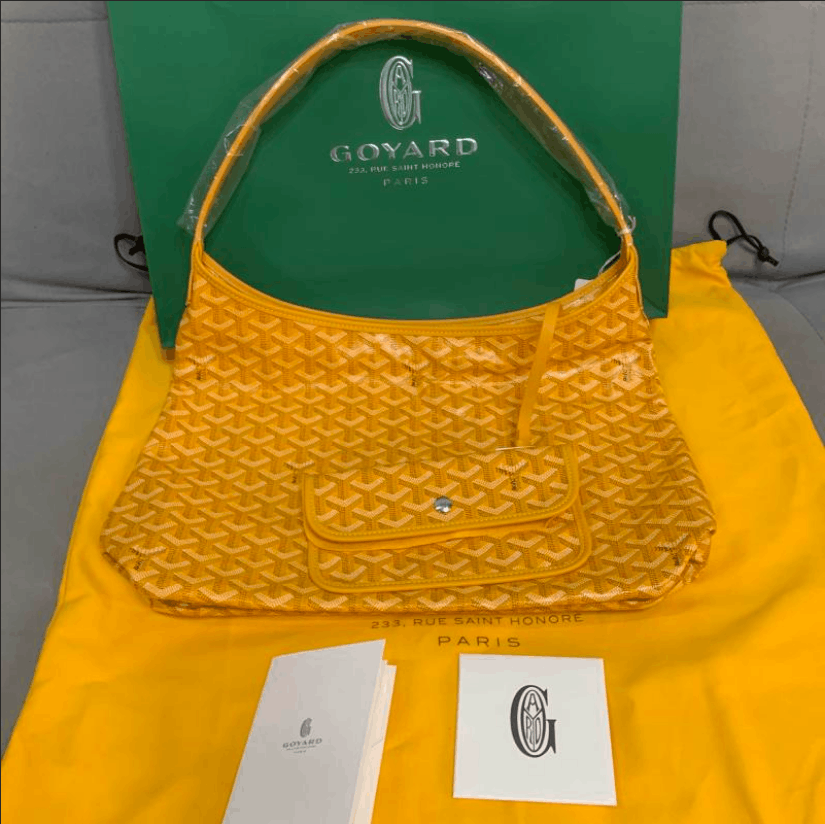 Goyard Y-Logo Monogram Print Handbag in Yellow, Women's