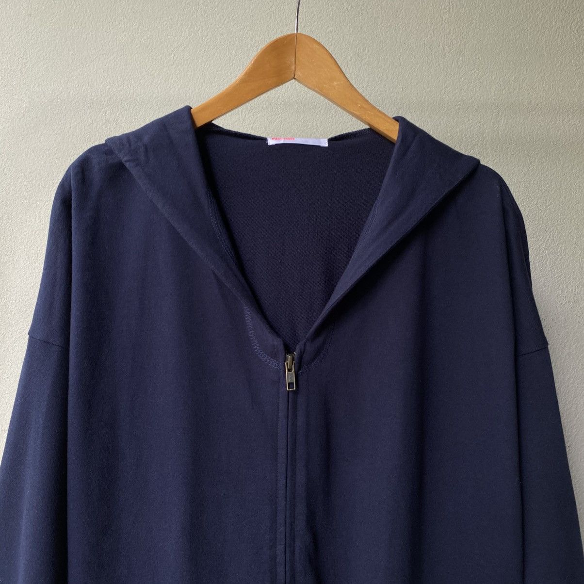 Ne-Net Ne-net Navy Zip Hoodie with Striped Sleeve Size XS / US 0-2 / IT 36-38 - 3 Thumbnail