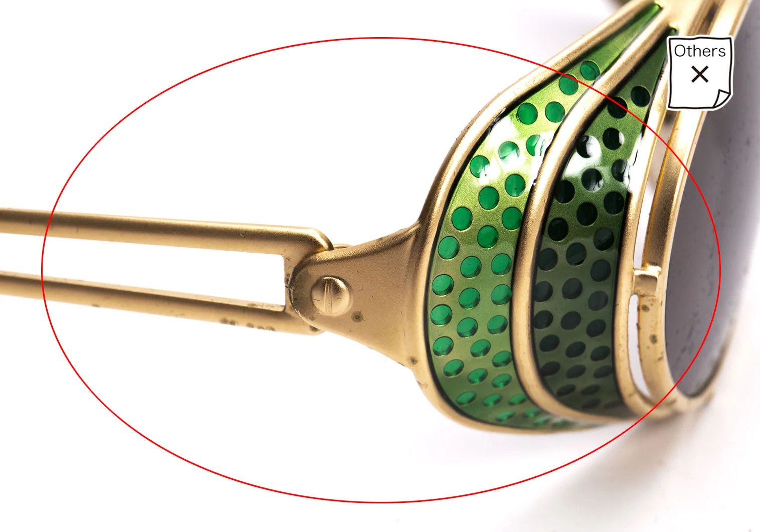 Jean Paul Gaultier Color Frame Sunglasses in Gold Green Size ONE SIZE - 11 Thumbnail