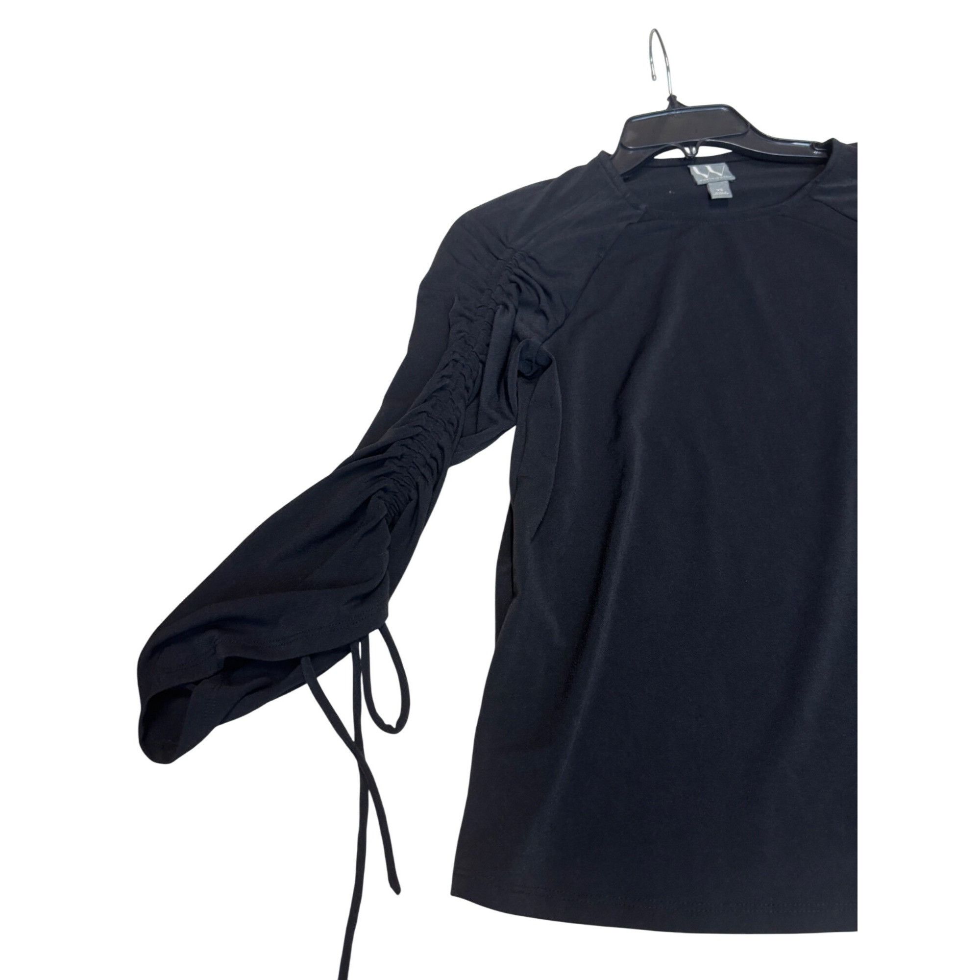 Worthington Worthington Women’s Tie-ruched Reglan sleeve Jersey Blouse, Size XS / US 0-2 / IT 36-38 - 7 Thumbnail