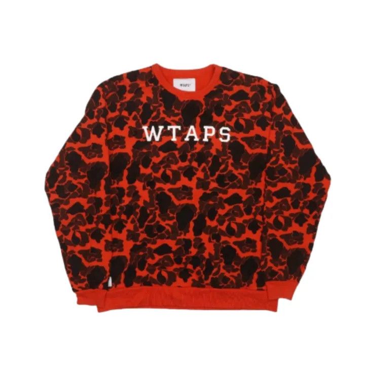 Wtaps WTAPS Casual Printed Sweatshirt in Orange 0079 Size US S / EU 44-46 / 1 - 1 Thumbnail