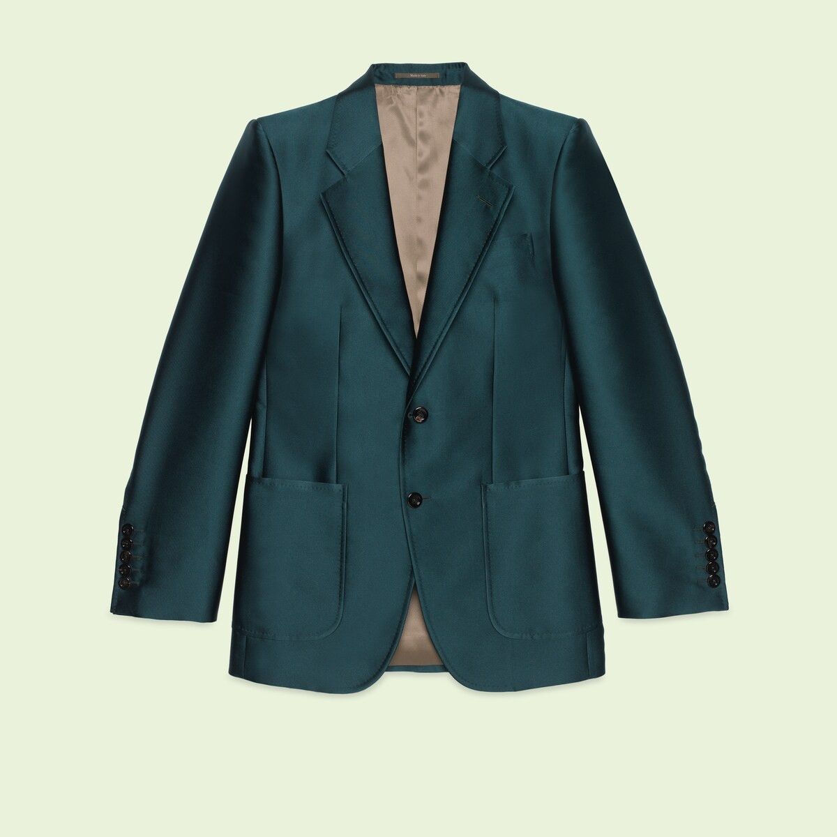 Gucci o1s1wg110225 Single-Breasted Satin Jacket in Dark Green Size US S / EU 44-46 / 1 - 1 Preview