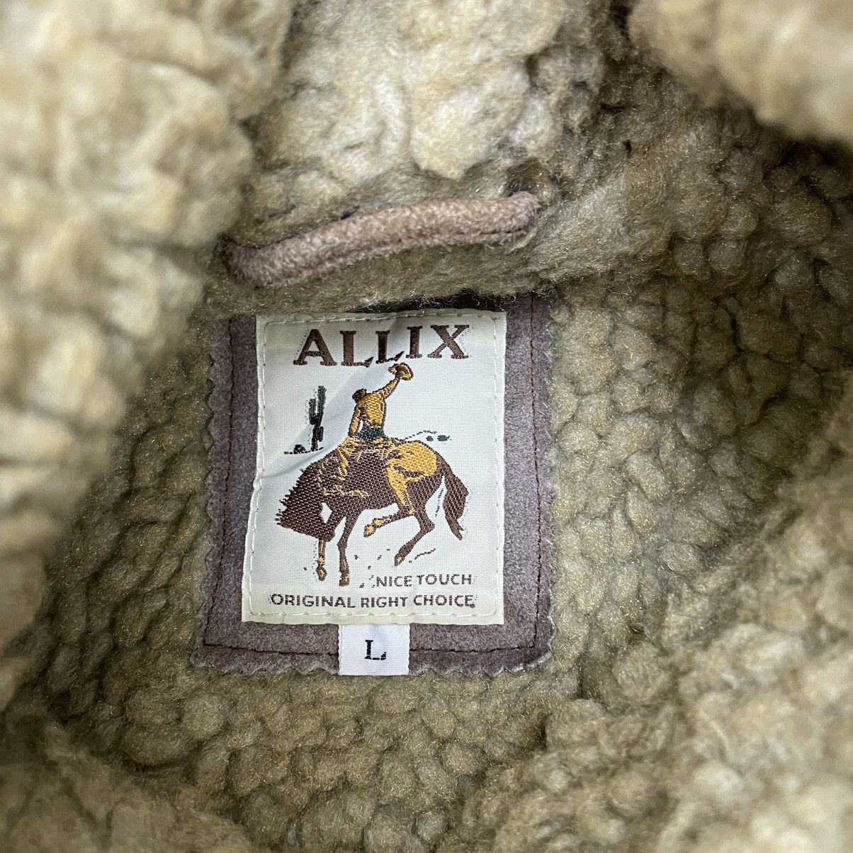 Native Vintage Japanese Brand ALLIX Shearling Native Suede Jacket Size US L / EU 52-54 / 3 - 7 Thumbnail