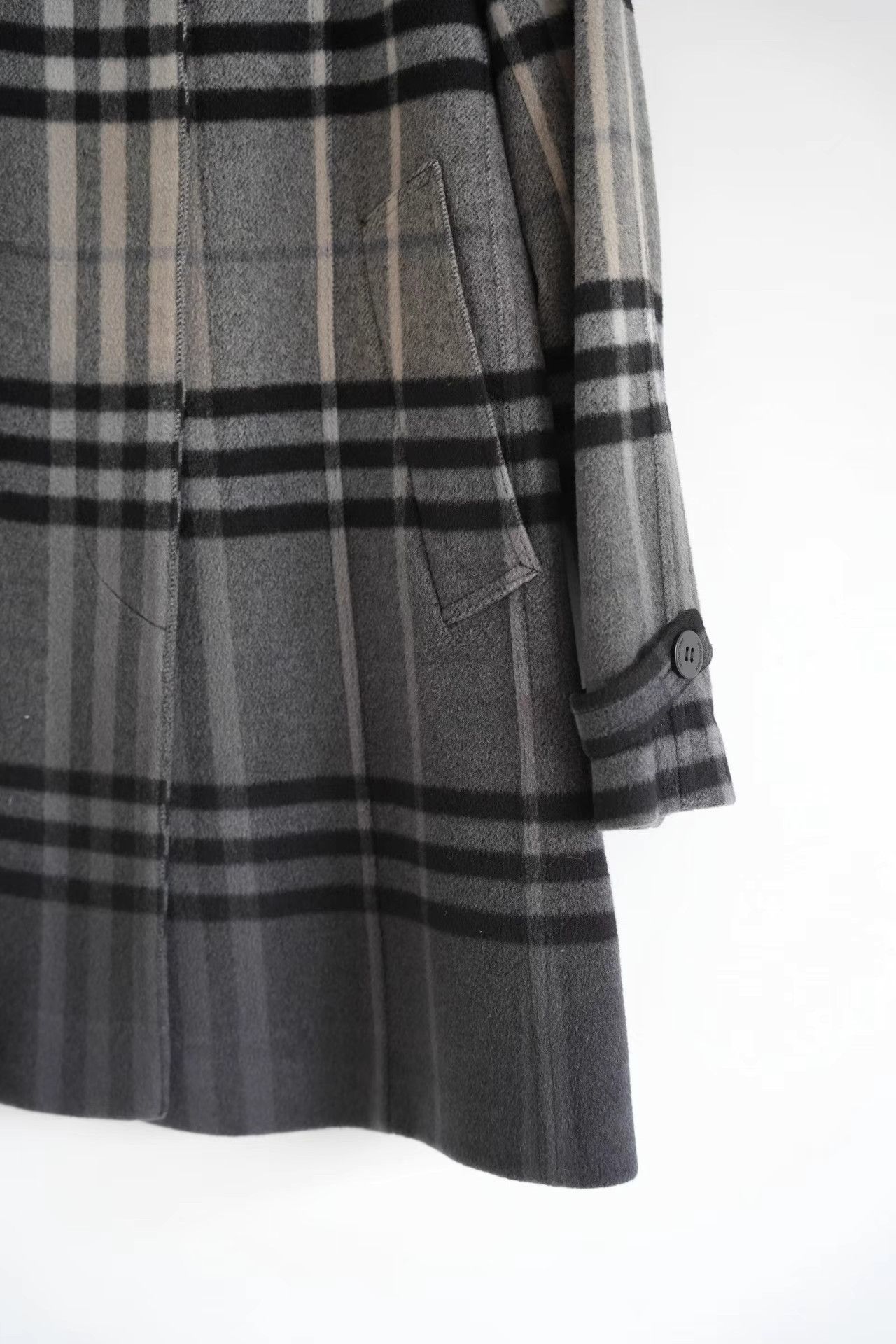 Burberry Burberry Gradient Check Wool Trench Coat K4 Size S / US 4 / IT 40 - 4 Thumbnail
