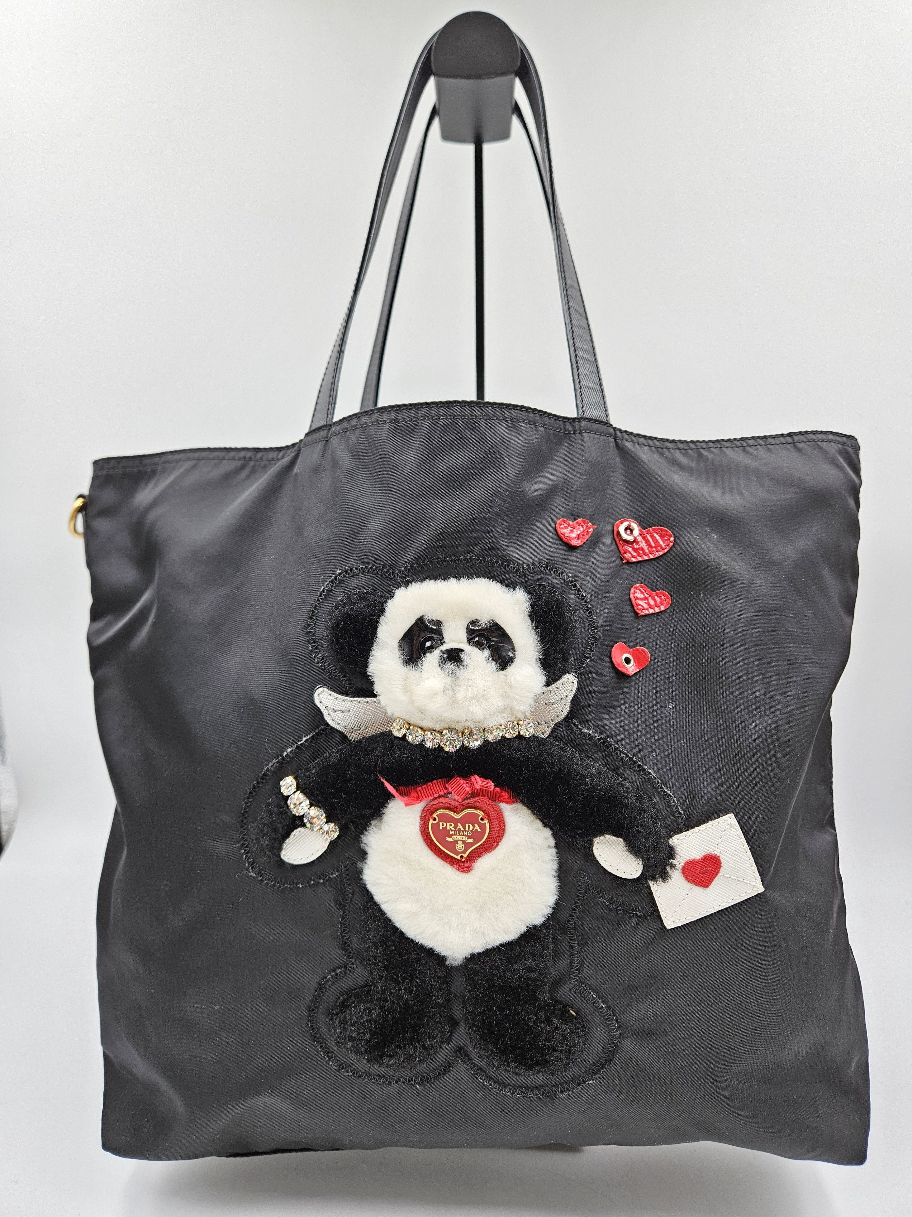 Prada Black Tessuto Nylon Panda Tote Size ONE SIZE - 1 Thumbnail