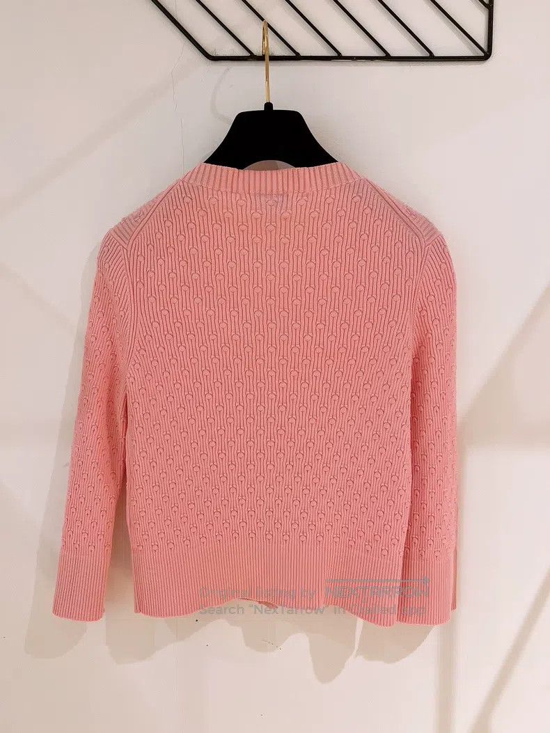 Chanel Chanel Cruise ship series pink knitted cardigan coat Size XXS / US 00 / IT 34 - 2 Thumbnail