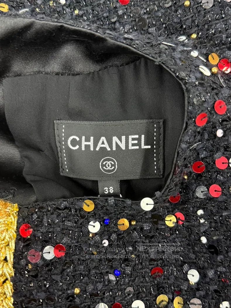 Chanel Chanel 22S heavy industry sequins full of stars black gold Size XS / US 0-2 / IT 36-38 - 4 Thumbnail