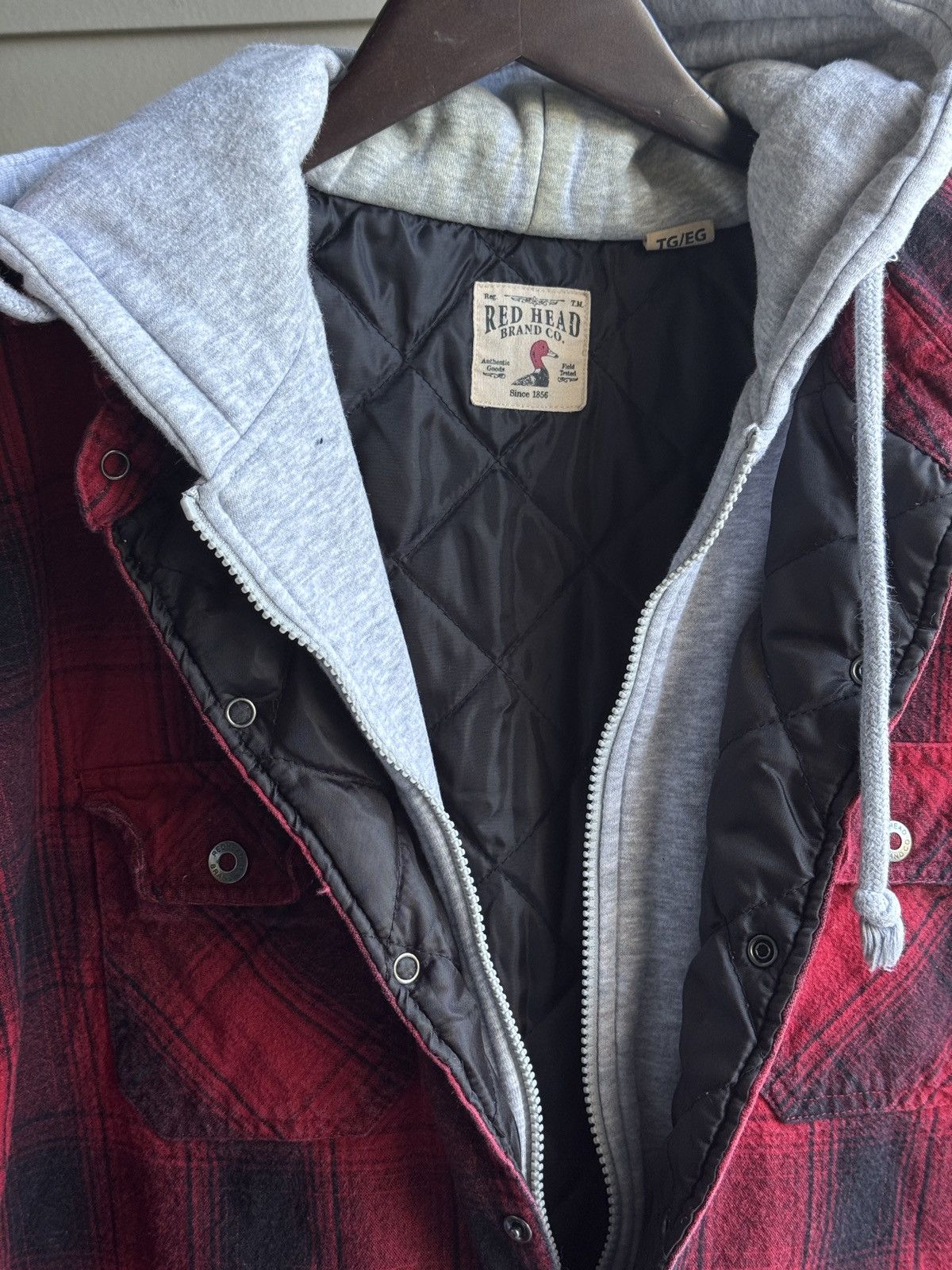 Japanese Brand Tartan Flannel Hooded Jacket Shirt Quilted Lined XL Size US XL / EU 56 / 4 - 6 Thumbnail