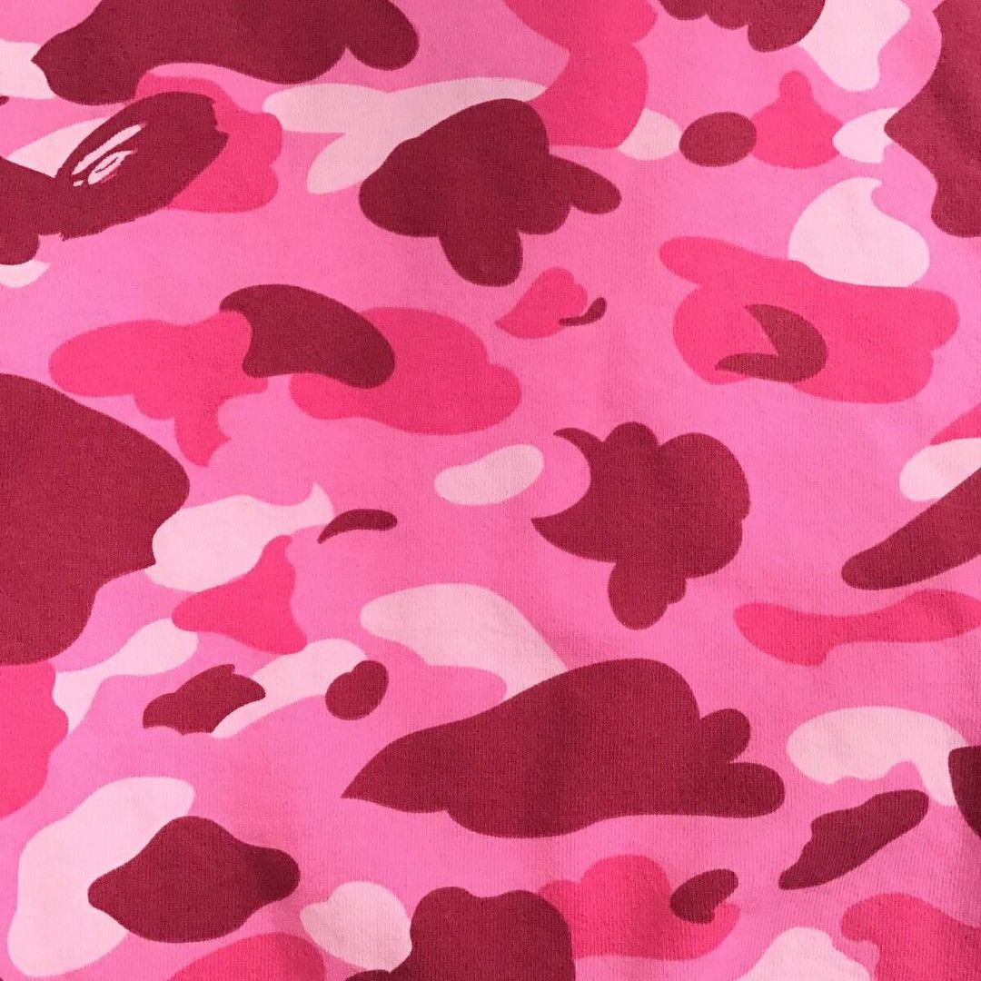 Bape 🔥Vintage🔥 BAPE Pink Camo College Logo Sweat shirt APE NIGO Size US L / EU 52-54 / 3 - 6 Thumbnail