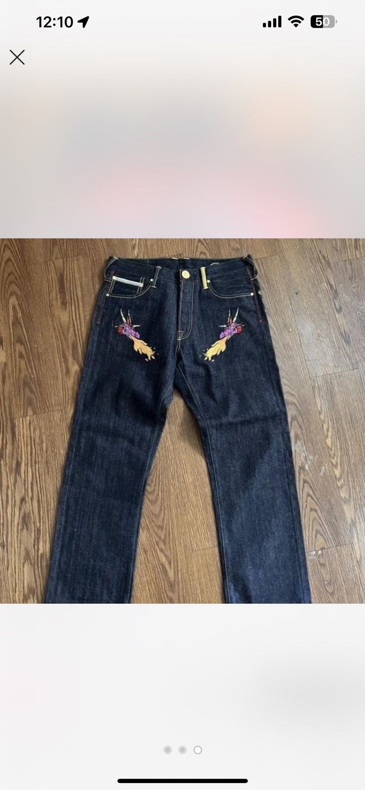 RMC Jeans RMC YOROPIKO DRAGON EMBROIDERED DENIM Size US 34 / EU 50 - 3 Thumbnail