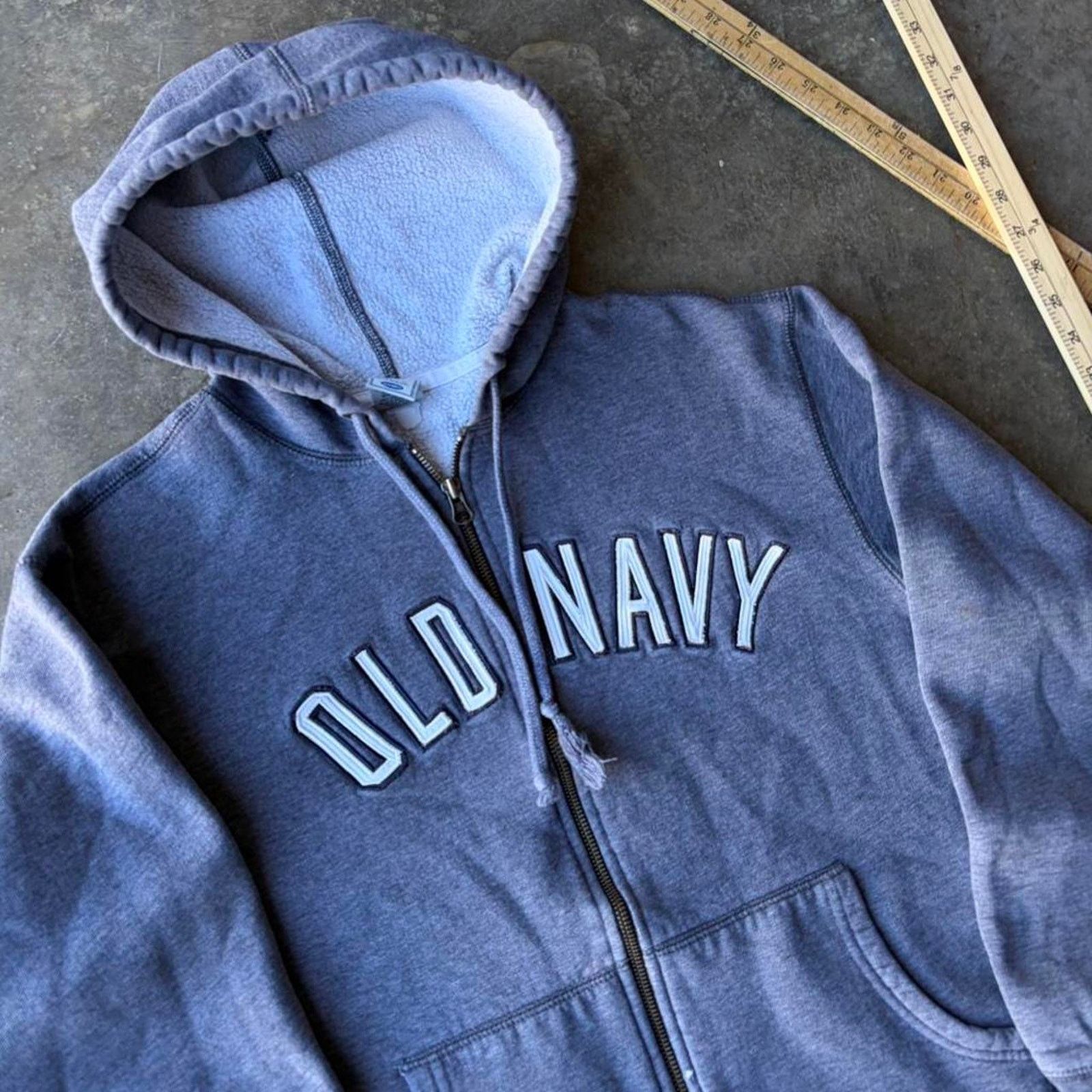 Old Navy 2000s old navy grey zip up Size US L / EU 52-54 / 3 - 3 Thumbnail
