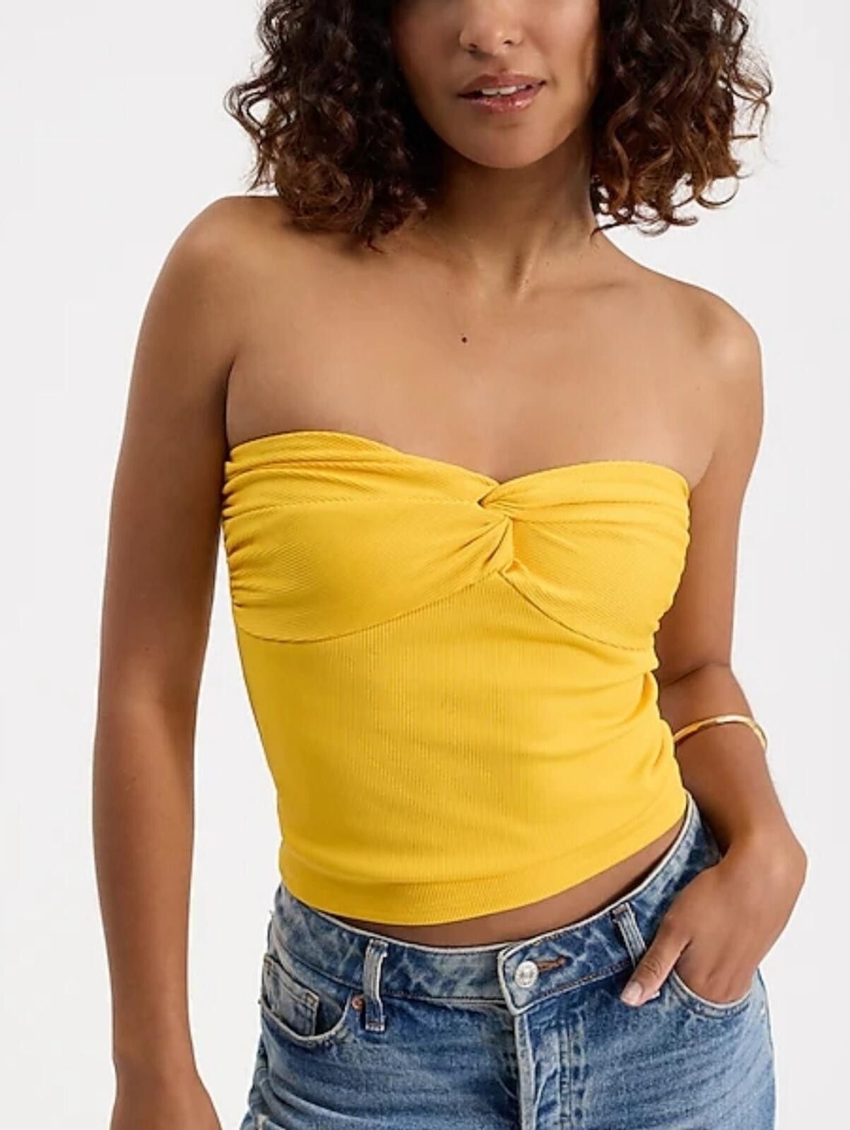 Express Express Body Contour Seamless Ribbed Twist Top-L Size L / US 10 / IT 46 - 1 Thumbnail