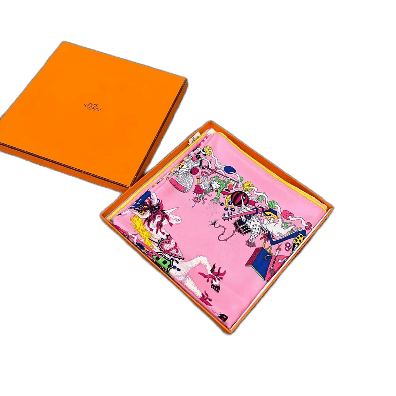 Hermes Hermes Carriage Silk Scarf Pink 90x90 Size ONE SIZE - 1 Thumbnail