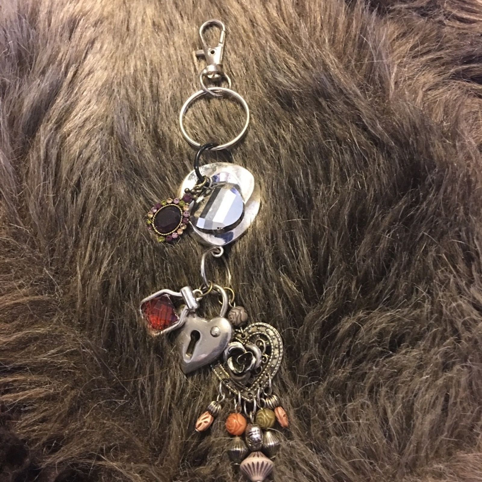 Vintage Vintage repurpose salvaged estate gem keychain Size ONE SIZE - 3 Thumbnail