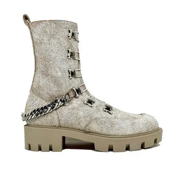 Christian Louboutin os11x0526 Horse Low Boots in Beige Size US 8 / IT 38 - 1 Thumbnail