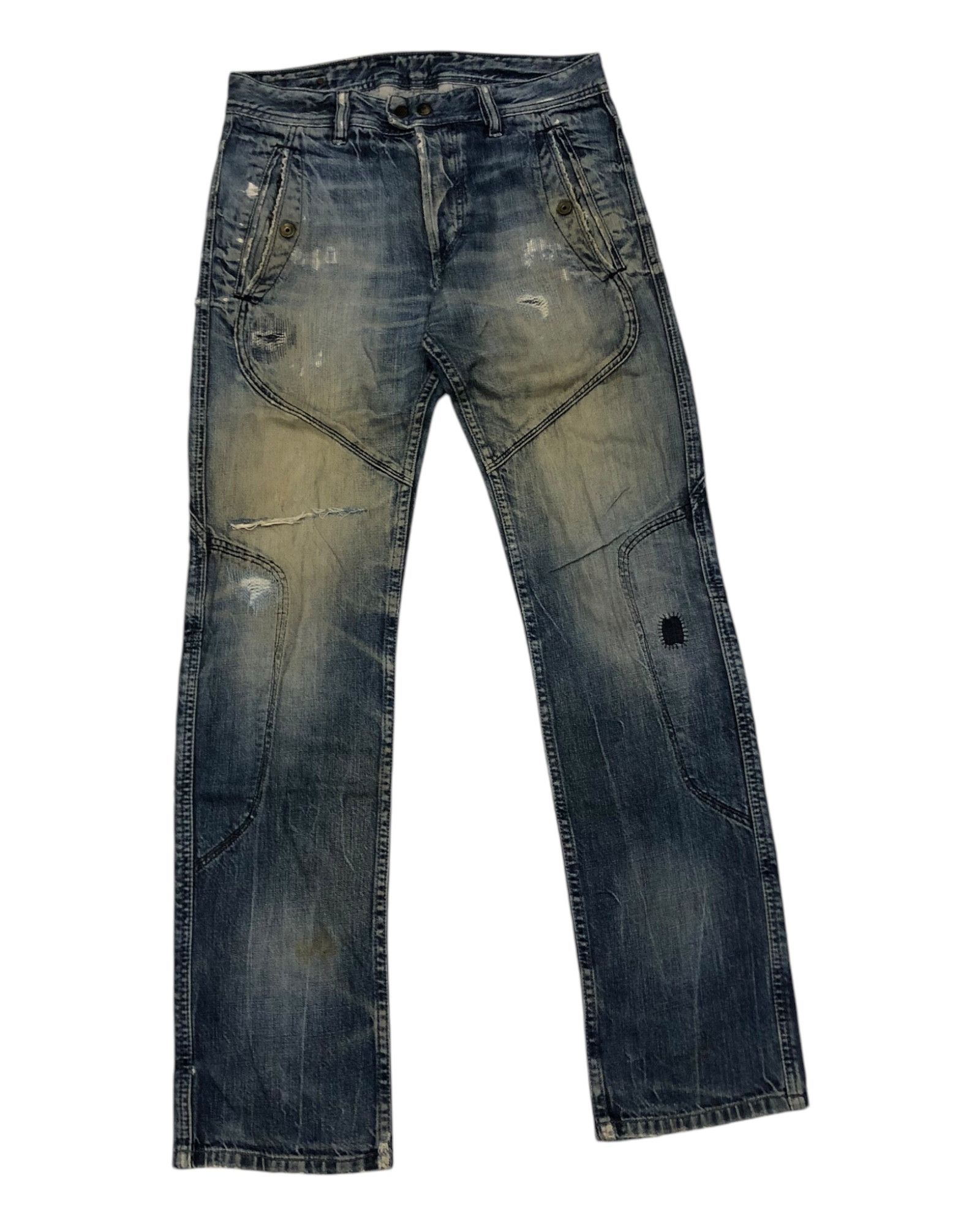 Diesel 🔥RARE DIESEL DISTRESSED DENIM UNDERCOVER STYLE DESIGN Size US 30 / EU 46 - 3 Thumbnail