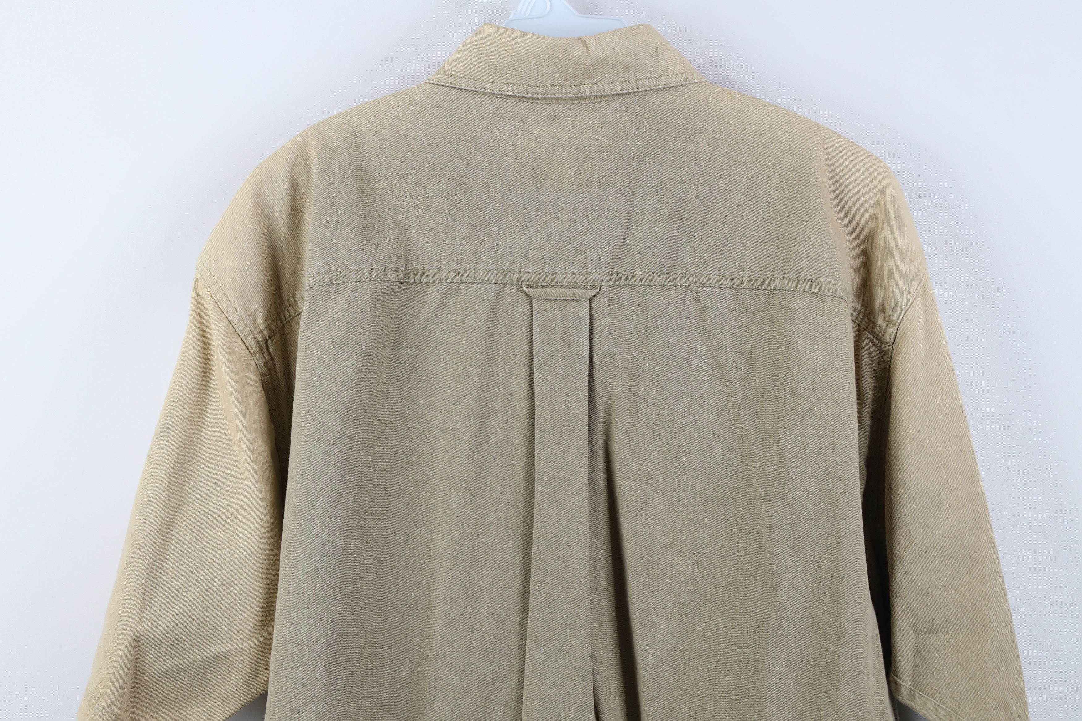 Woolrich Woolen Mills Vintage 90s Woolrich Pigment Dye Baggy Twill Button Shirt Size US L / EU 52-54 / 3 - 13 Thumbnail