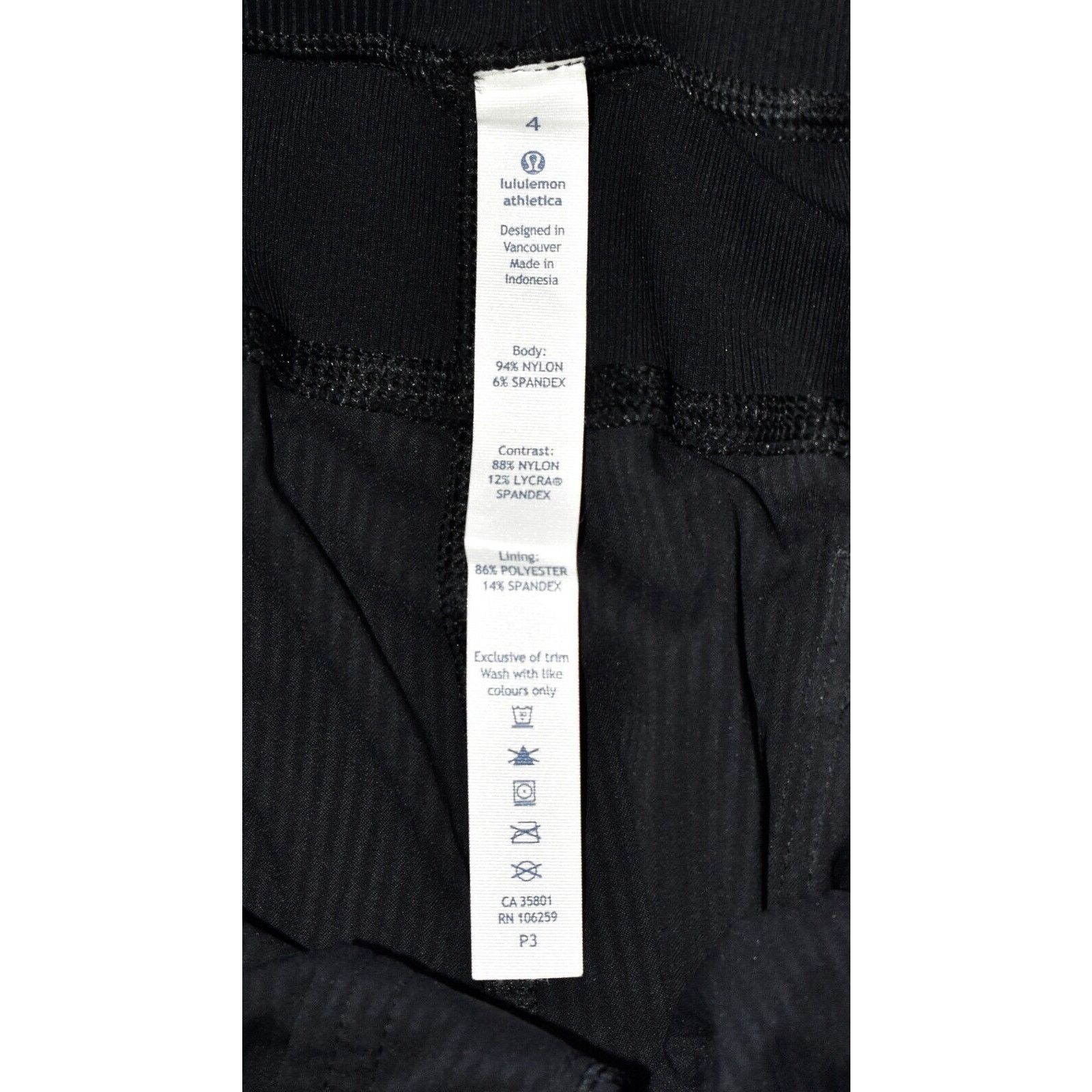 Lululemon B2 NEW LULULEMON ATHLETICA Black Elastic Panels Pants Size 4 Size 27" / US 4 / IT 40 - 5 Thumbnail