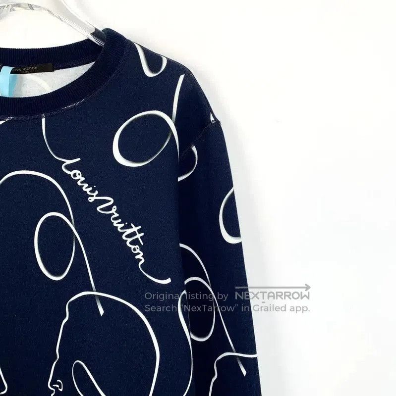 Louis Vuitton Louis Vuitton Navy Blue Men's Sweatshirt . Size US M / EU 48-50 / 2 - 3 Thumbnail