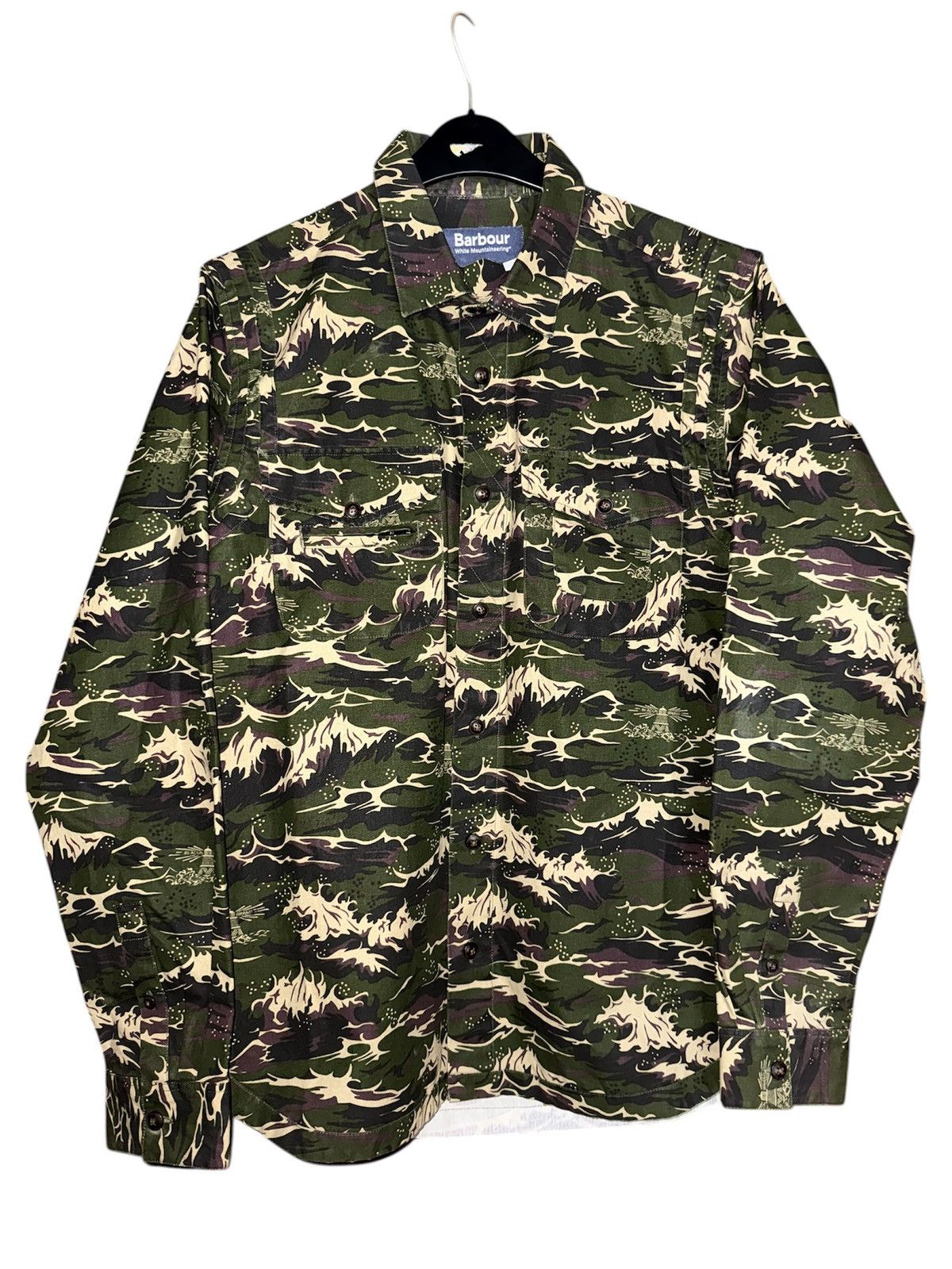 Barbour Barbour & White Mountaineering wave camo utility men shirt Size US L / EU 52-54 / 3 - 1 Thumbnail