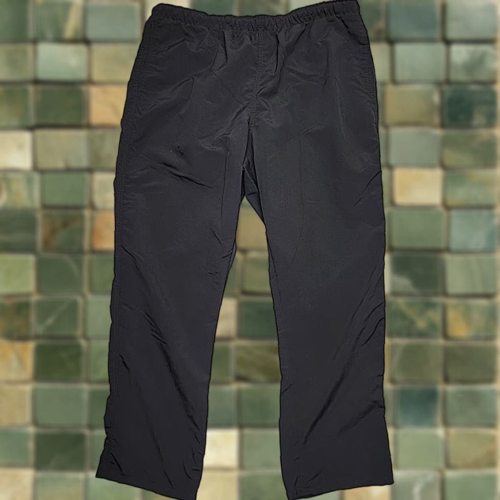 Lands' End VINTAGE Lands' End Track Pants Womens 18 Black Windbreaker Jogger USA Y2K Size 40" / US 18 - 1 Thumbnail