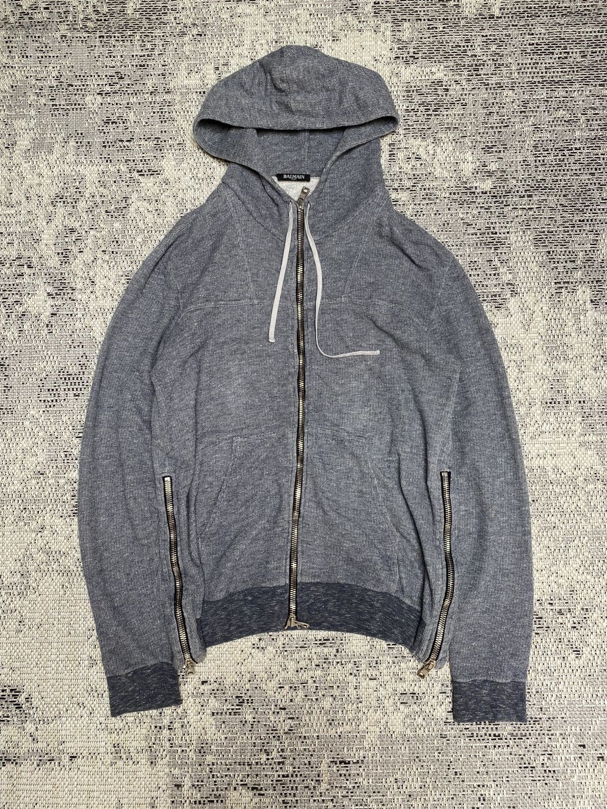 Balmain Balmain Side Zipper Hoodie | Grailed