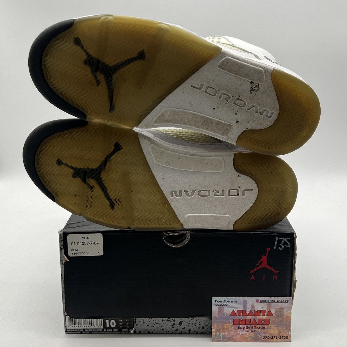 Jordan Brand Air Jordan 5 metallic white Size US 10 / EU 43 - 8 Thumbnail