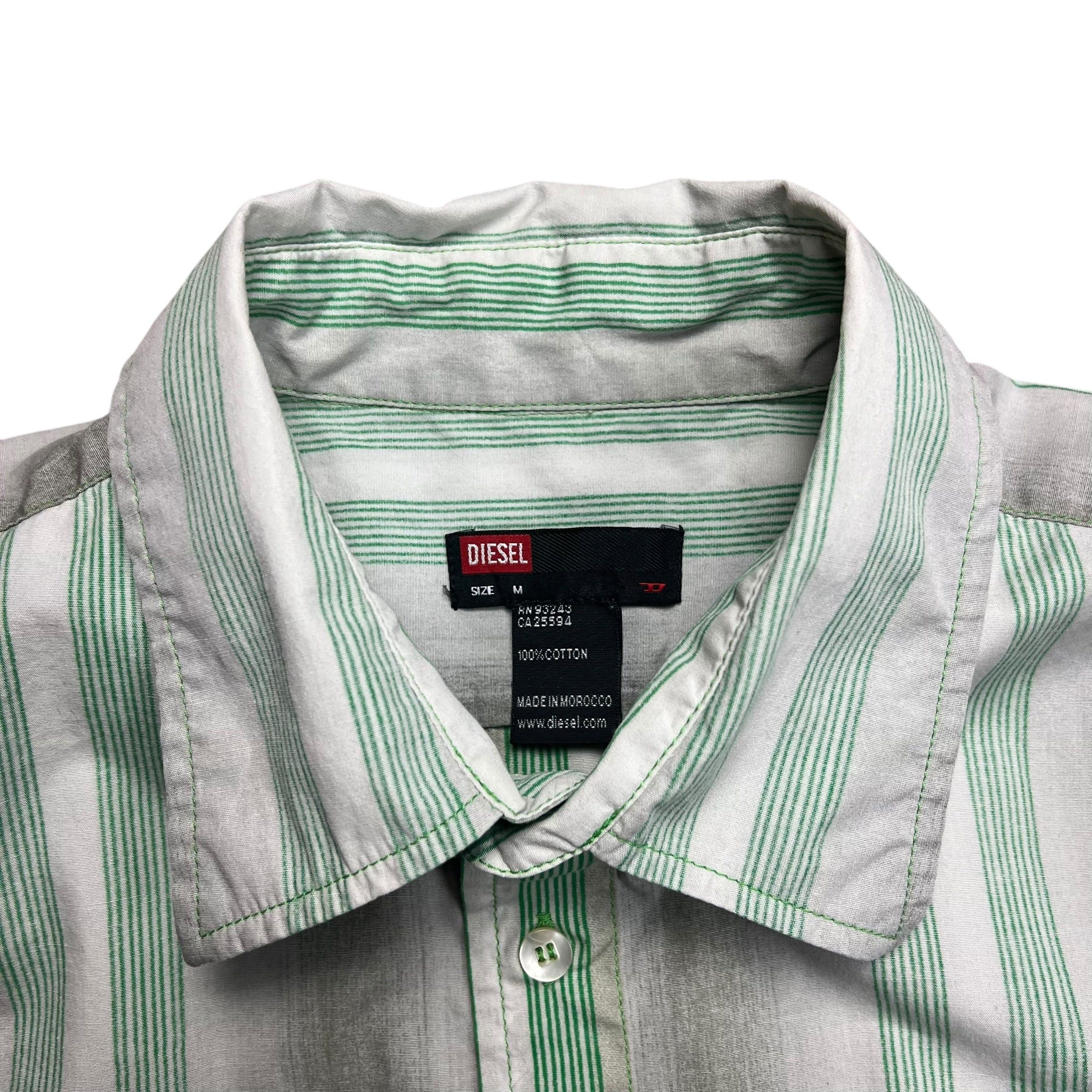 Diesel Diesel Green Striped Button-up Shirt - M/L Size US M / EU 48-50 / 2 - 5 Thumbnail