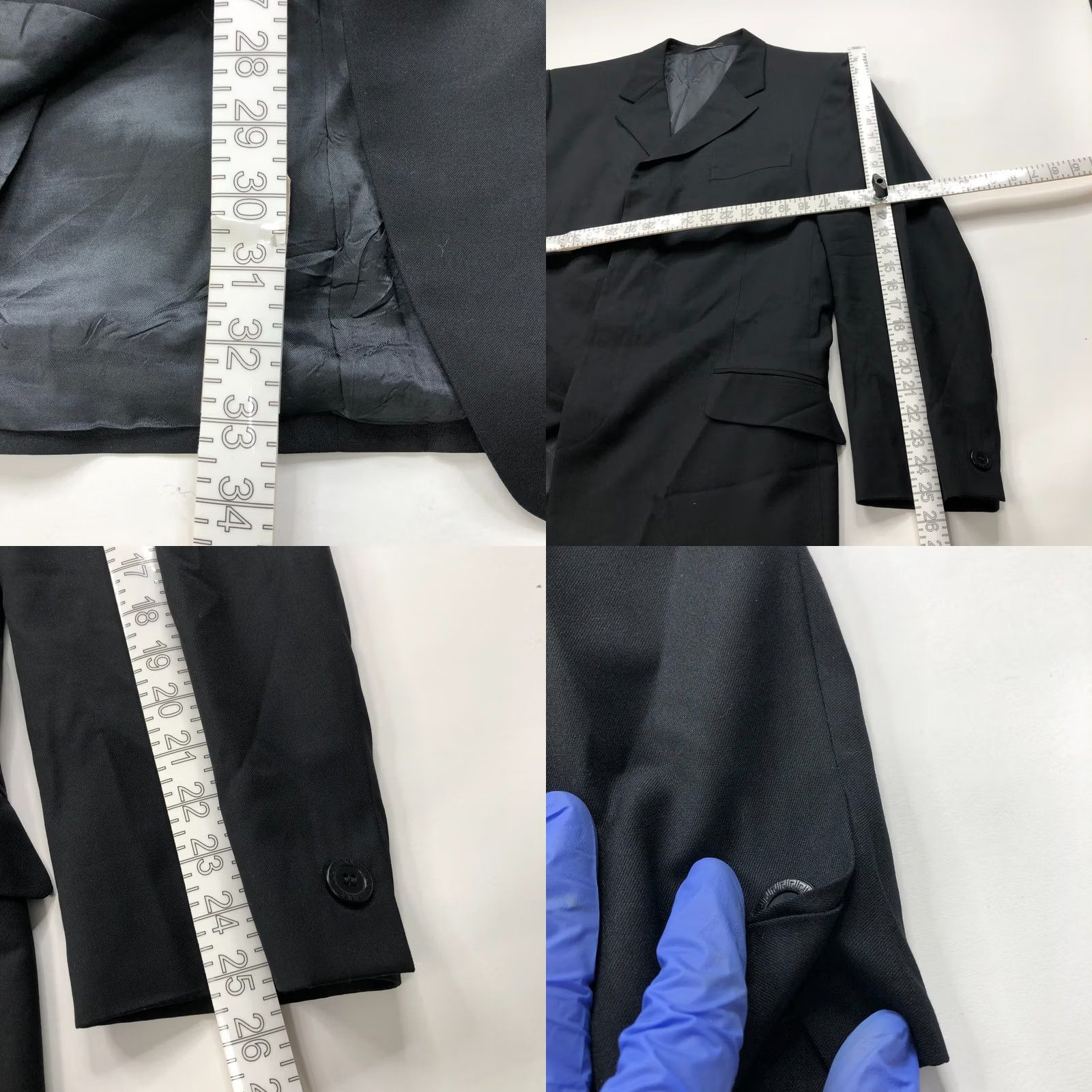 Versace Versace Blazer Four-Button 4Button Wool Black Men Regular US 48 Jacket Sport Coat Size 48R - 8 Thumbnail