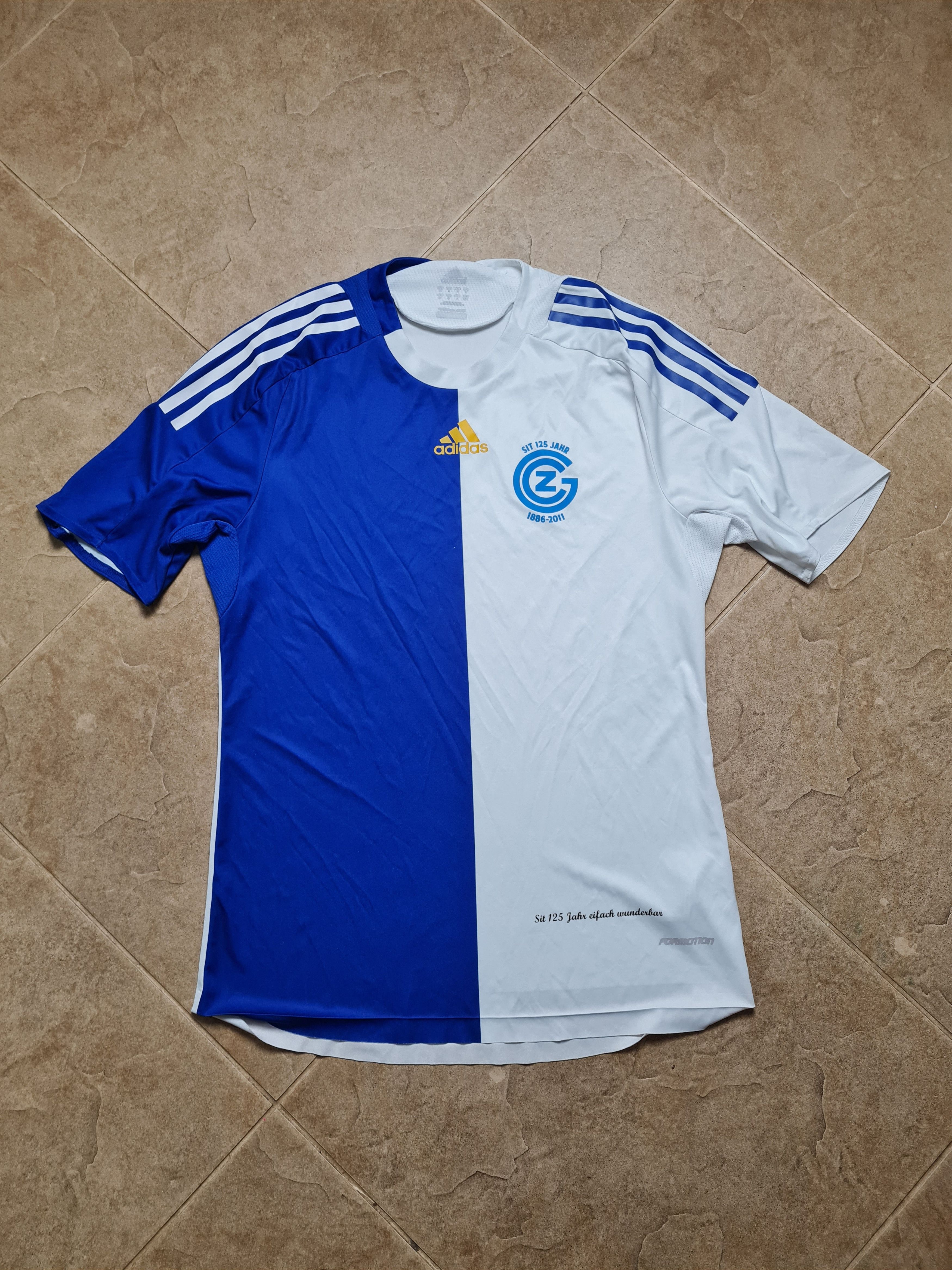 Adidas JERSEY GRASSHOPPER 2008/09 HOME SOCCER SHIRT ADIDAS 096004 Size US M / EU 48-50 / 2 - 6 Thumbnail
