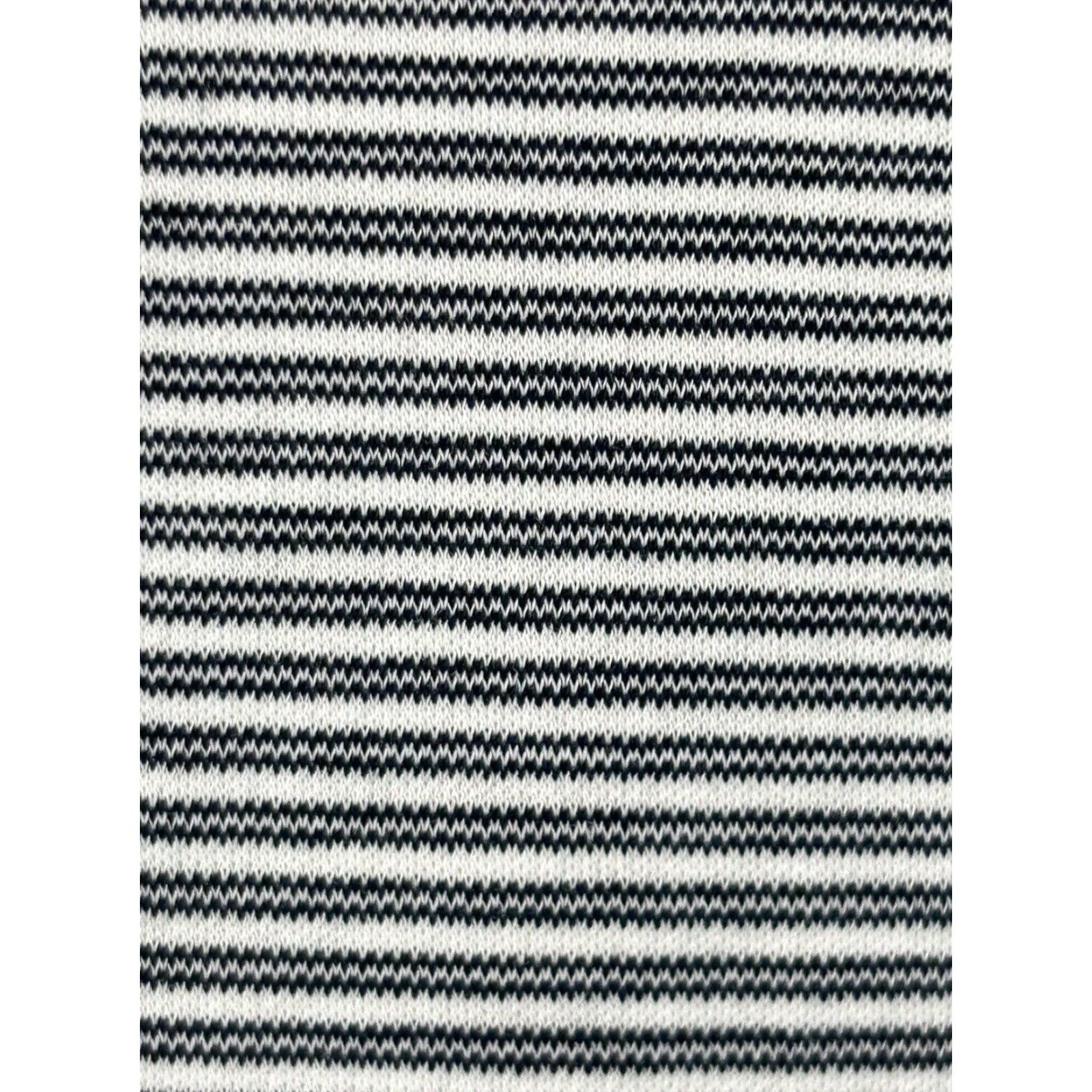 Hugo Boss HUGO BOSS Polo Shirt Adult Large Striped Short Sleeve Black & White Cotton Blend Mens Size US L / EU 52-54 / 3 - 4 Thumbnail