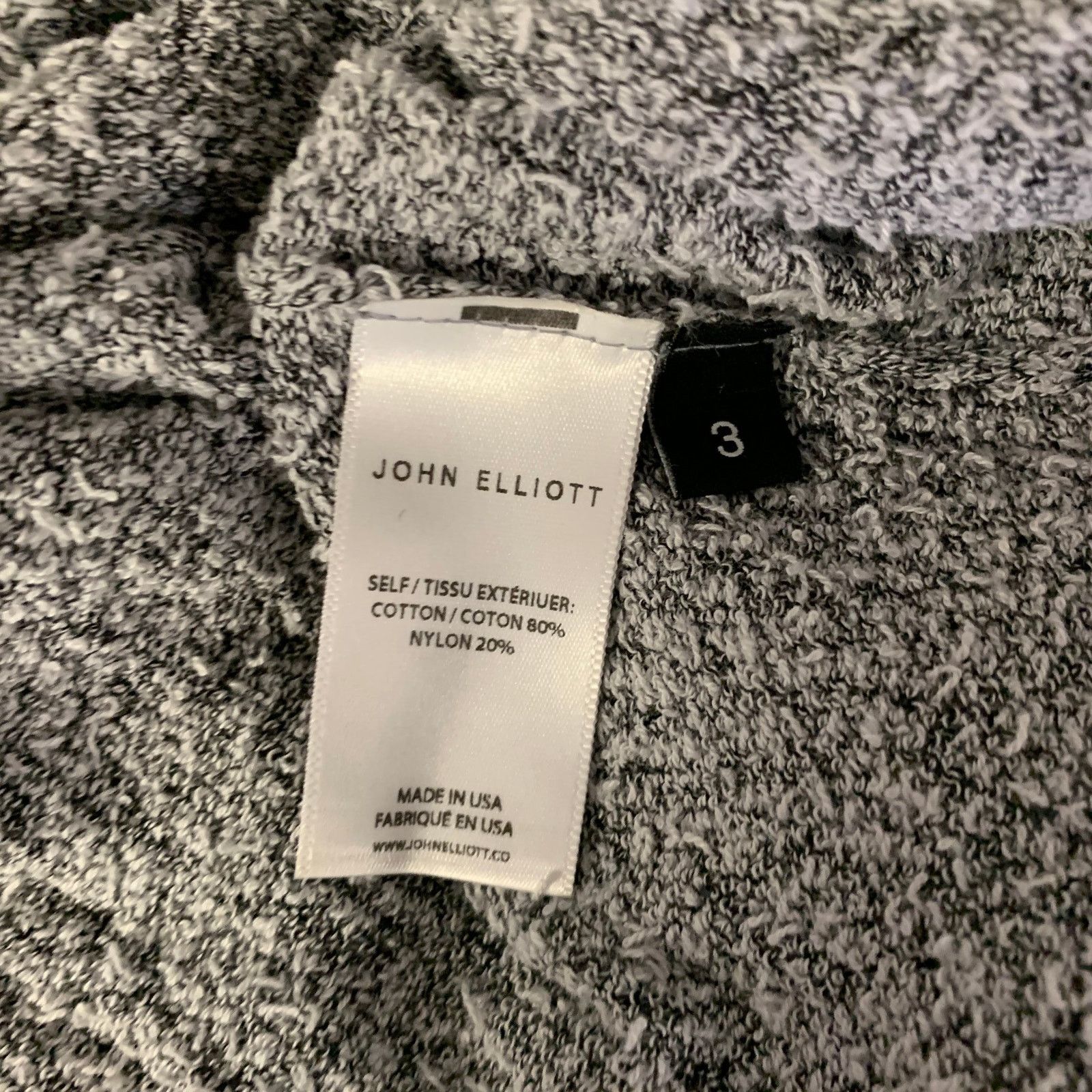 John Elliott Size L Grey Black Textured Cotton Nylon Pullover Size US L / EU 52-54 / 3 - 5 Thumbnail