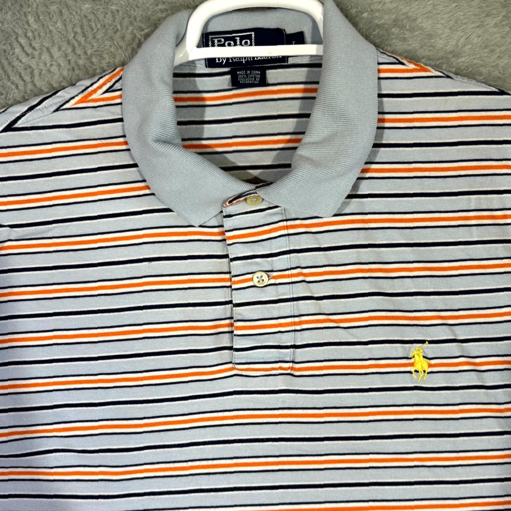 Polo Ralph Lauren Polo Ralph Lauren Polo Shirt Large Blue Multicolor Striped 100% Cotton Shirt Mens Polo Shirt Large Blue Multicolor Striped Size US L / EU 52-54 / 3 - 4 Thumbnail