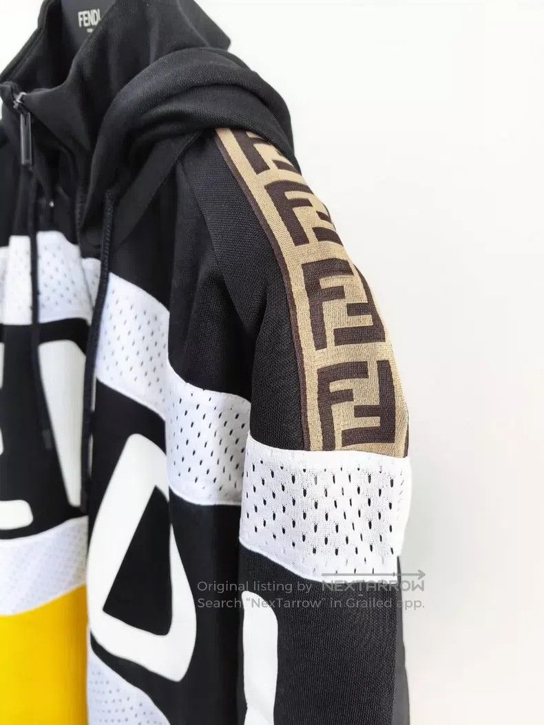 Fendi Fendi Men's zippered color-blocked hooded coat Size US S / EU 44-46 / 1 - 3 Thumbnail