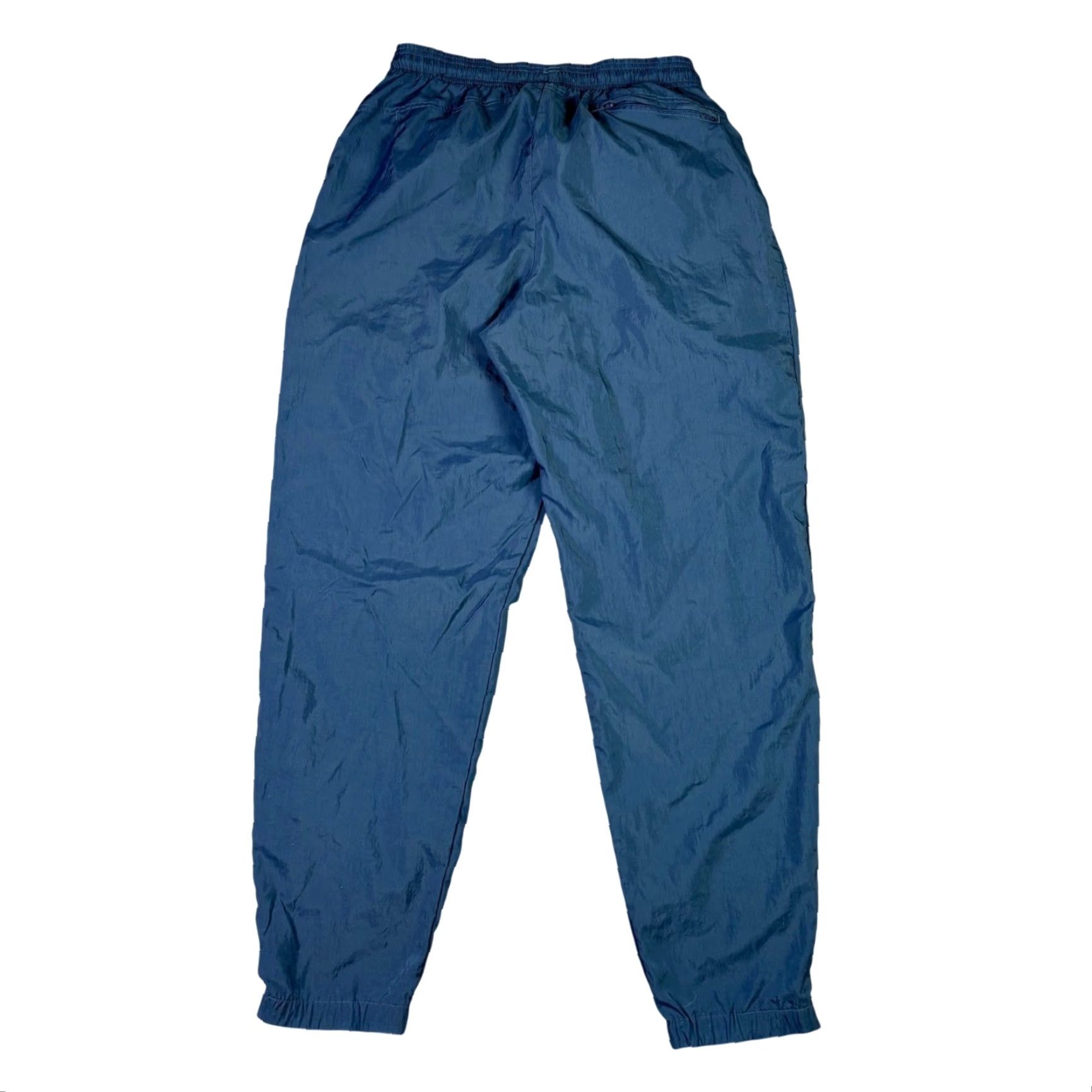 Nike VINTAGE Nike Windbreaker Track Pants Navy Blue L Unisex Adults Nike Swingman Taffeta Water Resistant Windproof Elastic Drawstring Inseam 29 in stb Size US 33 - 2 Thumbnail