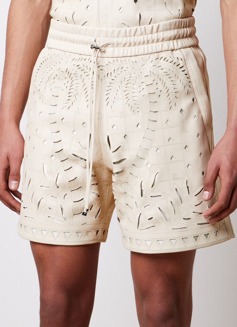 Amiri o1s1wg110525 Leather Short in Beige Size US 34 / EU 50 - 5 Thumbnail